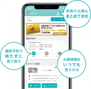 EPARKテイクアウト、お薬手帳ダウンロードで300円引き