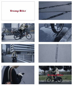 ドコモ、走った跡が広告になる自転車「STAMP BIKE」 ショートムービー公開