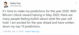 ビットコイン半減期展望など「2020年10の予測」｜CoinGecko共同創業者