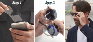 1秒で付け替え。クリップ式サングラス＆ブルーライト用メガネ